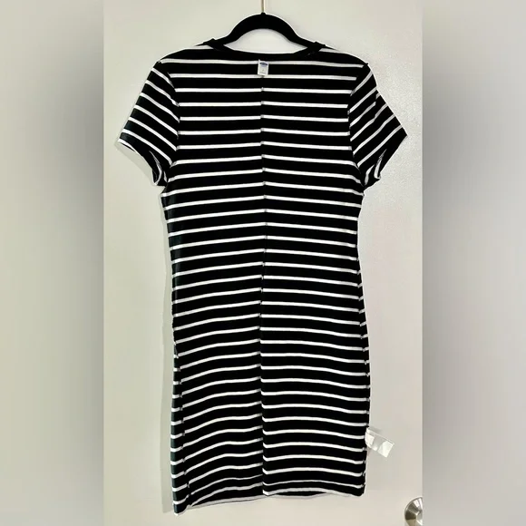 Old Navy Black and White Striped Tee Shirt Dress Size Large - Picture 7 of 12